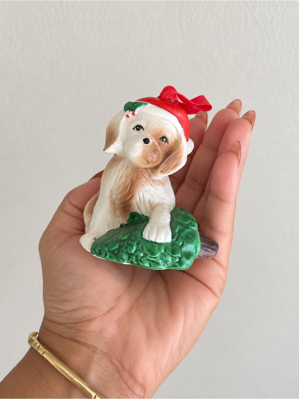 Windsor Collection Christmas Puppy Ornament with Original Box